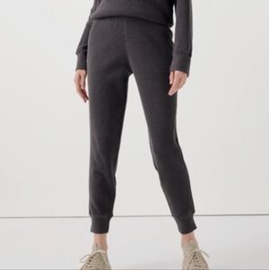 Pact Waffle Knit Thermal Charcoal Jogger Pants